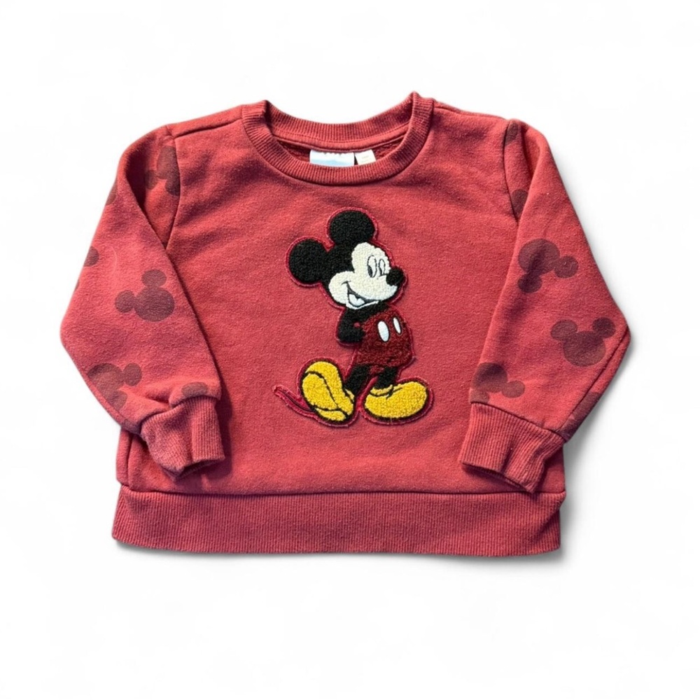 Disney Mickey Mouse Kids Sweatshirt in Burgundy